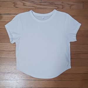 Like New! White Cropped Tee Women's Large